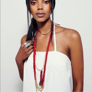 Free People bali breeze layered statement necklace